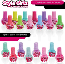 Style Girlz Nail Varnish Sets For Girls - Unicorn Vanity Case With 20 Nail Polish Colours & Accessories - Nail Polish For Kids - Kids Nail Varnish Set