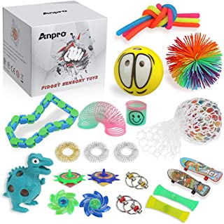 Anpro 24pcs Fidget Toys，Sensory Toys for Autism ADHD People, Stress Balls Anxiety Relief, Stress Relief and Anti-Anxiety Gift for Adults,Party Bag Fillers