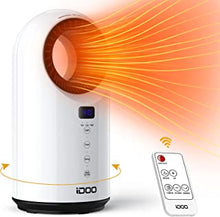 iDOO Electric Space Heater for Home, Portable Ceramic Heaters with Remote, 1500W Fast Heating for Large Room/Office, Safe & Quiet for Indoor Use, 12H Timer, Oscillation, LED Display