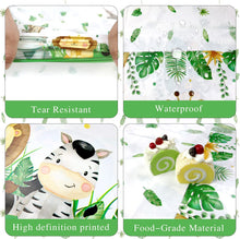 Heboland 2 Pack Jungle Safari Party Table Cloth Table Covers,274 x 137 cm Plastic Rectangular Tablecloths for Baby Shower Wild One Boys Kids Birthday Animals Party Decorations