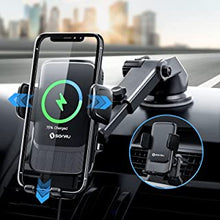 SONRU Fast Qi Wireless Car Charger, [Electromagnetic Sense] 15W Car Wireless Charger Phone Holder Automatic Sensor, Upgraded Vent Mount, for iPhone 12 13 Pro Max Mini 11 Pro XS/XR S20/S10 etc