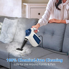 Handheld Steam Cleaner, Pressurized Handheld Multi-Surface Natural Steam Cleaner with 9 pcs Accessories, Multi-Purpose Steamer for Home Use, Steamer for Cleaning Floor, Upholstery,Grout and Car