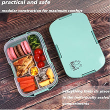 SGAONSN Kids Lunch Box, Bento Box for Kid with 6 Compartments, BPA Free Plastic Picnic Snack Salad Boxes Baby Bento Boxes(Blue)