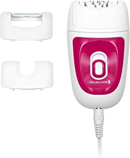 Remington EP7300 3-in-1 Corded Epilator for Women, Up to 4 Weeks Hair Free, White and Cerise