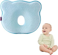 Horolas Baby Head Shaping Pillow, 3D Memory Foam Infant Pillow Newborn Pillow Flat Head Baby Head Shaping Pillow for Baby Bed Stroller Carseat (Blue)