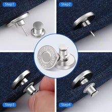  6 Pcs Buttons for Jeans,Adjustable Jean Button Pins