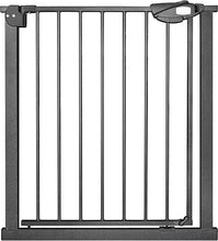 Safety Gate for Baby, JNGLGO Pressure Fit Safety Gate, Stair Gate for Widths 85 - 95 cm, Auto Close, One-Handed Opening, Metal, Black