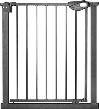 Safety Gate for Baby, JNGLGO Pressure Fit Safety Gate, Stair Gate for Widths 85 - 95 cm, Auto Close, One-Handed Opening, Metal, Black