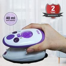 ANSIO Travel Iron Quilting Mini Steam Craft Iron with Ceramic Soleplate  Small Compact Travel Steamer - Perfect for Travel, Quilting & Sewing - Purple/White