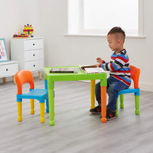 Liberty House Toys Children's Multi-Coloured Table & 2 Chairs Set, Multicoloured, 51x51x43.5 cm