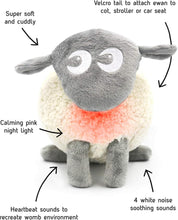 Sweet Dreamers, Ewan the Dream Sheep, Grey - Baby White/Pink Noise Machine and Sleep Aid with Night Light