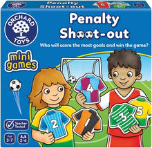 Orchard Toys Penalty Shoot Out Mini Games, Travel Games for Kids to Learn Matching Pairs, Maths, Educational Game for Addition, Subtraction, Football Game, Football Gift for Boys, Girls, Age 3+