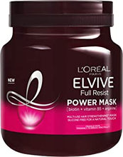 Elvive Haircare L'Oreal Paris Elvive Full Resist Fragile Hair Multi-Use Hair Strengthening Power Mask with Biotin, 680 ml