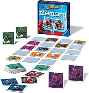 Ravensburger Marvel Spiderman Mini Memory Game - Matching Picture Snap Pairs Game For Kids Age 3 Years and Up