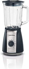 Morphy Richards 403010 Jug Blender with Ice Crusher Blades Inspire Kitchen Confidence, Glass, 600 W, 1.5 liters, Grey