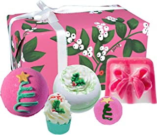 Bomb Cosmetics Under The Mistletoe Handmade Wrapped Bath and Body Gift Pack, Contains 5-Pieces, 500g