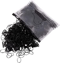 Hanyousheng Pack of 1000 Mini Rubber Bands,Mini Elastic Hair Bands,Soft Elastic Bands,Braiding Rubber Bands for Kids Hair,for Children Hair,Small Dreadlocks,Wedding Hairstyle and More (Black)