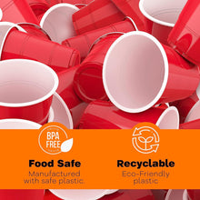 Red Plastic Cups, 300ml (10.5floz) [50 Pack] Solo Cups, Party Cups, Disposable Cups for Birthday ,Party ,Picnics,Weddings