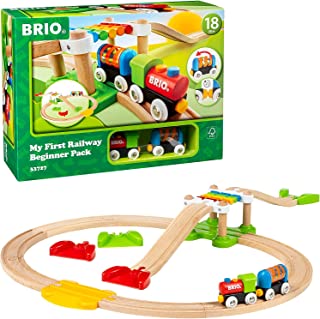 BRIO My First Railway Beginner Train Set Toddler Toy for Kids 18 Months Up - Compatible with all Railway Sets & Accessories