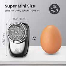 USB Mini Shaver, Electric Razor for Men, Portable Pocket Size Electric Shaver, Rechargeable Waterproof Shaver Easy One-Button Wet and Dry Use Suitable for Home, Car, Travel, Men Best Gift (Silver)