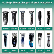 15V Philips Shaver Charger Adapter, Philips Shaver Charger Cable for Philips Norelco 3000 5000 7000 9000 Series HQ8505 HQ8830 Electric Shaver, Multifunctional Razor Beard Trimmer Power Supply2 Packs
