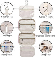 Narwey Hanging Travel Toiletry Bag for Women Wash Bag Cosmetics Makeup Bag Organizer for Travel Size Accessories