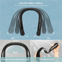 U-MISS Bladeless Personal Neck Fan, Leafless, Rechargeable, Headphone Design Three-speeds Change and USB Rechargeable for Working, Cooking, Travel, Sports Carry, Outdoor Activities(Black)