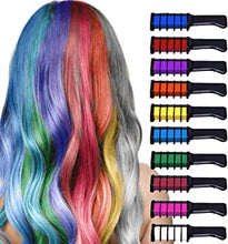 10 Colors Hair Chalk for Kids Girls Gifts, MSDADA Temporary Bright Hair Chalk Comb for Kids Girls Age 6 7 8 9 10-12+Washable Coloured Hairspray for Halloween Christmas New Year Birthday Party Cosplay
