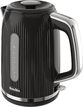 Breville Bold Black Electric Kettle | 1.7L | 3kW Fast Boil | Black & Silver Chrome [VKT221]