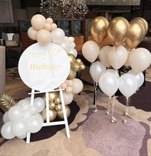 Balloons White Gold, 60 Pcs 12 inch Beige Gold White Balloons Neutral Latex Sand White Balloons with Ribbons for Wedding Birthday Baby Shower Anniversary Party Decoration