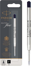 Parker Ballpoint Pen Refill  Fine Tip  Black QUINKflow Ink  1 Count