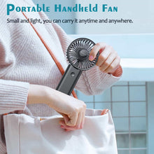 Timiyou Handheld Fan, Portable Hand Held Fan with 3 Speed, Mini Hand Fan 3000mAh Battery Operated, USB Rechargeable Foldable Desk Fan for Travel Camping Home Office