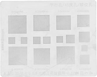 Screen Repair Kit Universal BGA Reballing Stencil Multifunctional Tin Mesh Solder Template Phone BGA IC Chips Repair Net for Soldering Accessories Welding Accessories