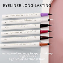 White Eyeliner Pen Coloured Eyeliner, Long Lasting Waterproof Eyeliner Make-up Eyeliner Matte Liquid Eyeliner Pencil Highly Pigmented Smudge-proof Colourful Eye Liner Pen for Everyone