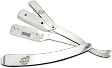 Urbane Men Cut Throat Razor  Stainless Steel Mens Razors for Shaving  Smooth and Precise Single Blade Razor for Barbers, Home Use  Easy to Use Beard Shaper - Blades NOT Included (Silver Steel)