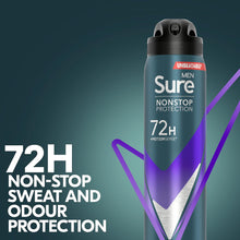 Sure Men Active Dry Nonstop Protection MotionSensetechnology anti-perspirant deodorant spray Anti-perspirant Deodorant Aerosol 72h protection against sweat and odour