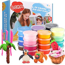 24 Colors Air Dry Clay Modeling Clay Set Magic Clay Studio Toy No-Toxic Ultra Light Clay Creative Art DIY Crafts Gift for Kids