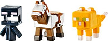 Minecraft Mini Figure 3-Pack, Armored Horse, Screaming Enderman & Tabby Cat