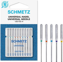 SCHMETZ Domestic Sewing Machine Needles  10 Universal Needles 130/705 H Needle Size 70/10-110/18  Suitable for a Wide Range of Fabrics  for on All Conventional Household Sewing Machines