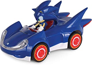 Official Sonic the Hedgehog Movie Toys | SEGA Racing Pull Back Speed Racer | Large Size Toy Car- Blue