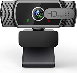 Webcam for PC with Microphone - 1080P FHD Webcam with Privacy Cover, Plug and Play USB Web Camera for Desktop & Laptop Conference, Meeting, Zoom, Skype, Facetime, Windows, Linux, and macOS