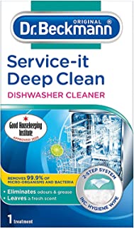 Dr. Beckmann Service-it Deep Clean Dishwasher Cleaner | Hygienically cleans and removes bad odours | Incl. wet wipe | 75 g (Pack of 1)