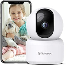 2K WiFi Pet Camera, GALAYOU Home Security Camera Indoor for Dog, Cat, Baby Monitor Camera, 360° Wireless Camera ,Motion Tracking, Night Vision, 2-Way Audio, Works with Alexa&Google Home G2