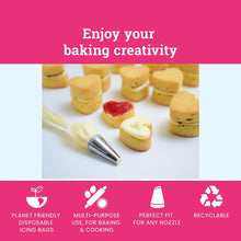 Tala 10 Reusable Icing Bags - Clear Piping Bags Disposable for Cakes, Cupcakes and Baking Piping Set Decorations - Fits Any Nozzle - Bakeware Accessories - 16.5 cm x 31 cm