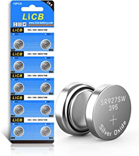 LiCB 10 PCS SR927SW LR927 AG7 SR929SW 395 399 1.55V Button Cell Watch Batteries