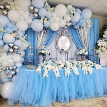 Blue Balloon Garland Arch Kit, 114Pcs Blue Silver White Balloons, Metallic Silver Balloons, Macaron Blue Balloon Arch for Boy Baby Shower, 1st Birthday Decorations, Wedding