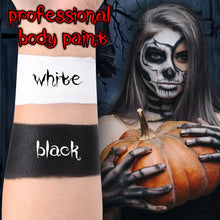 Ulikey Halloween Makeup Kit Black White, Face Body Paint Oil Make Up Special Effects, Halloween Makeup Set Zombie Clown Makeup Fake Molding Wound, Makeup Scars Wax kit for Halloween Cosplay Party