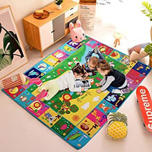 beetoy Baby Play Floor Mat Crawling Mat Soft Super Thick Activity Mat for Toddlers Non-Slip Plush Surface Foldable Non-Toxic Alphabet Game Mat Floor Rug Baby Sensory Learning Gift Toy 148*108cm