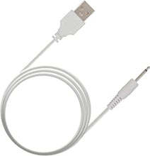 Replacement DC Charging Cable | USB Charger Cord - 2.5mm (White) for Wireless Wand Massagers - Fast Charging