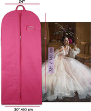 Goal Winners Breathable Wedding Gown Long Dress Bridesmaid Showerproof Garment Clothes Cover Storage Bags - 183cm (72 Inch) - Pink